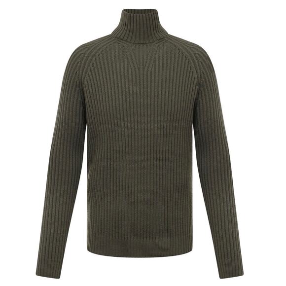 NWT BOSS Ribbed Mock-Neck Sweater – Green – Men’s XXL – 100% Virgin Wool - Picture 5 of 8